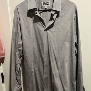 Express Men's Charcoal Dress Shirt